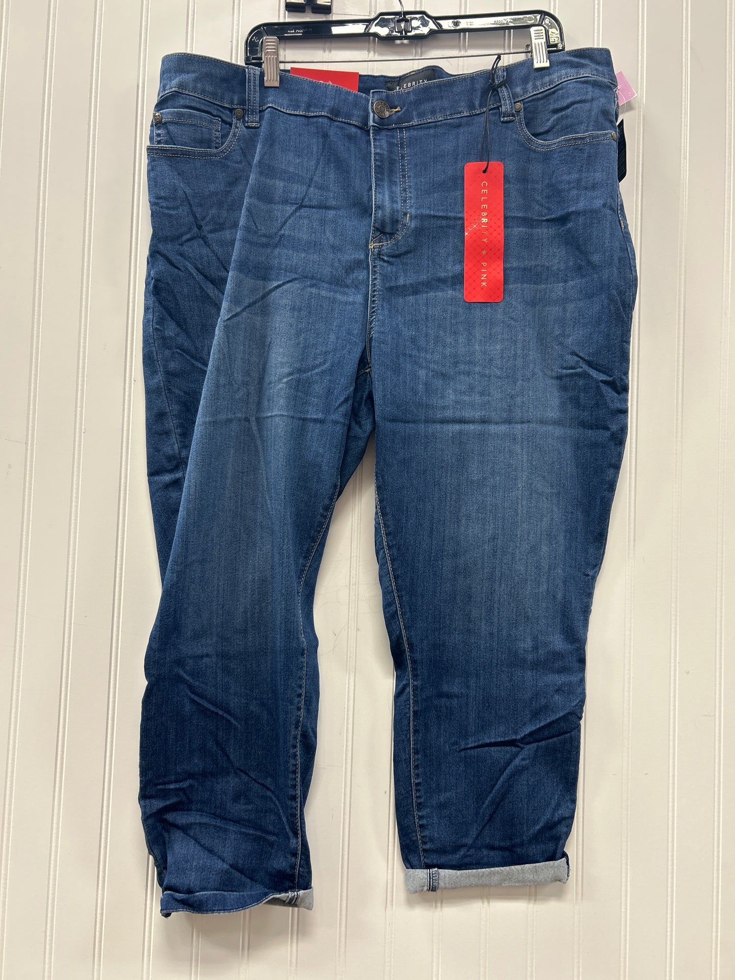 Jeans Skinny By Celebrity Pink In Blue Denim, Size:20 NWT