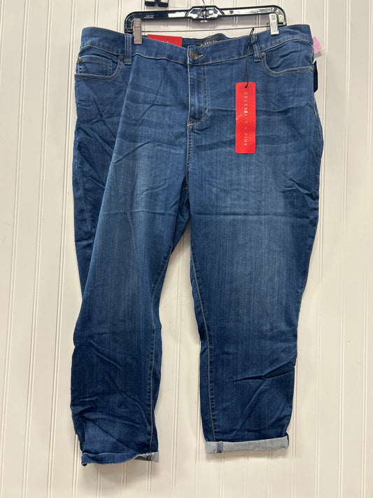 Jeans Skinny By Celebrity Pink In Blue Denim, Size:20 NWT