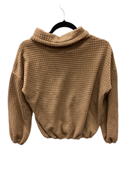 Athletic Top Ls Collar By Max Studio In Brown, Size:Xs