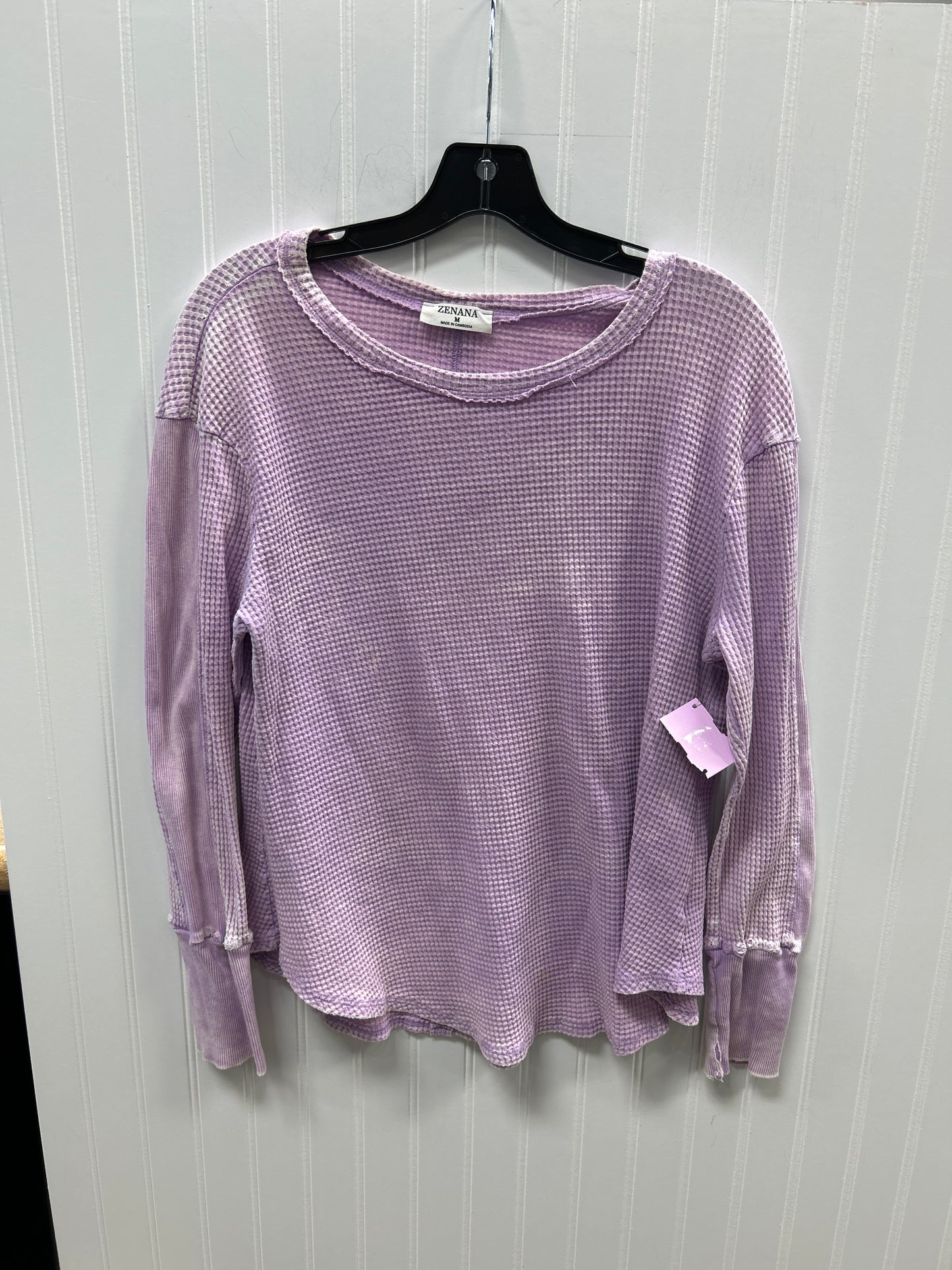 Top Ls By Zenana In Purple, Size:M