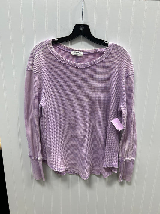 Top Ls By Zenana In Purple, Size:M