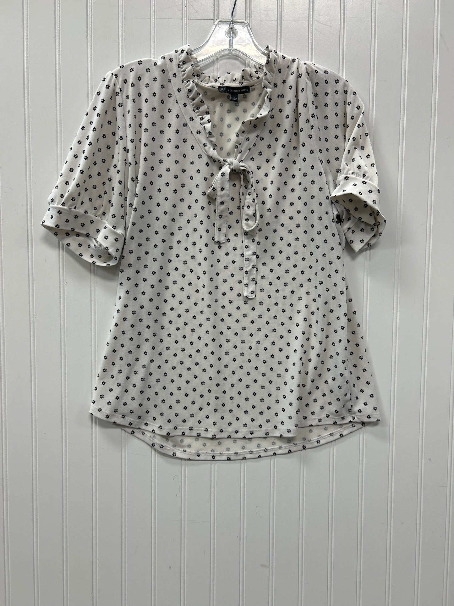 Top Ss By Adrianna Papell In Cream, Size:L