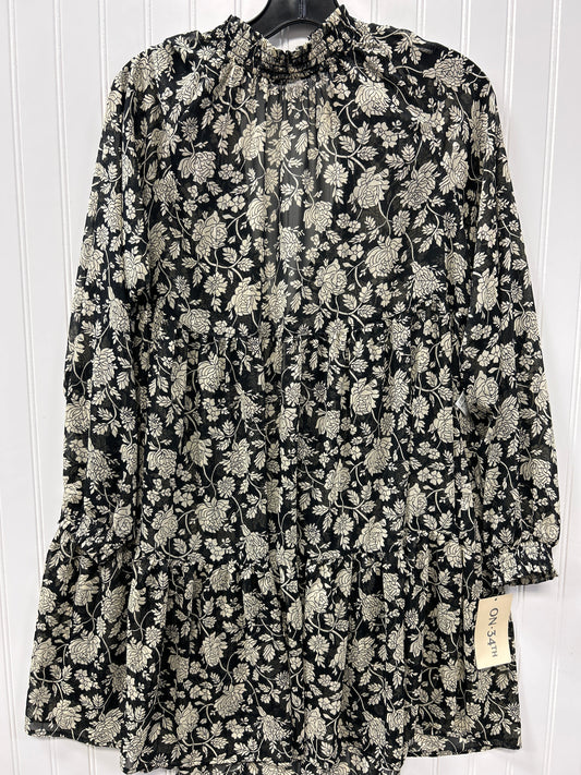 Dress Casual Midi By On 34Th In Black & Cream, Size:M