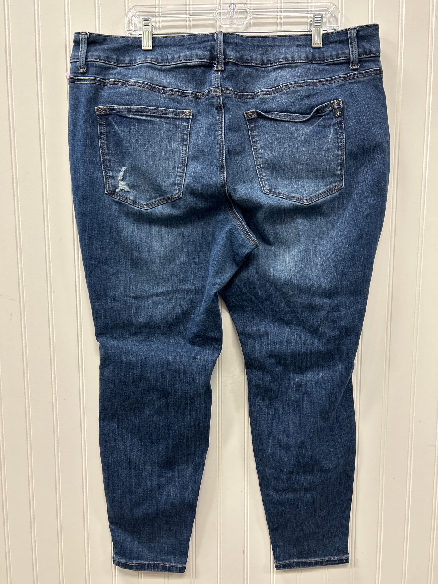 Jeans Skinny By Maurices In Blue Denim, Size:20