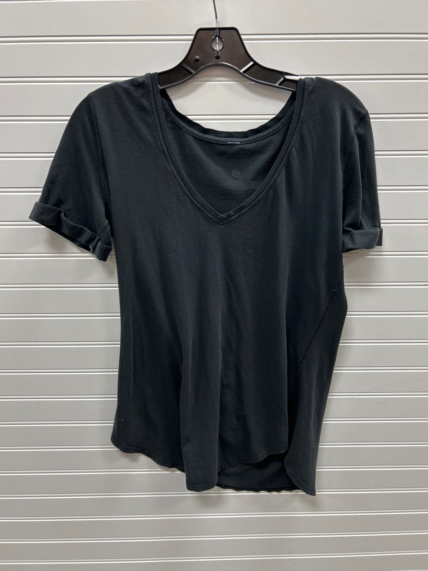 Athletic Top Ss By Lululemon In Black, Size:8