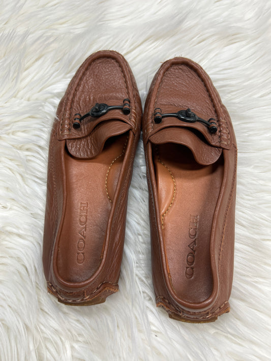 Shoes Designer By Coach In Tan, Size:7.5