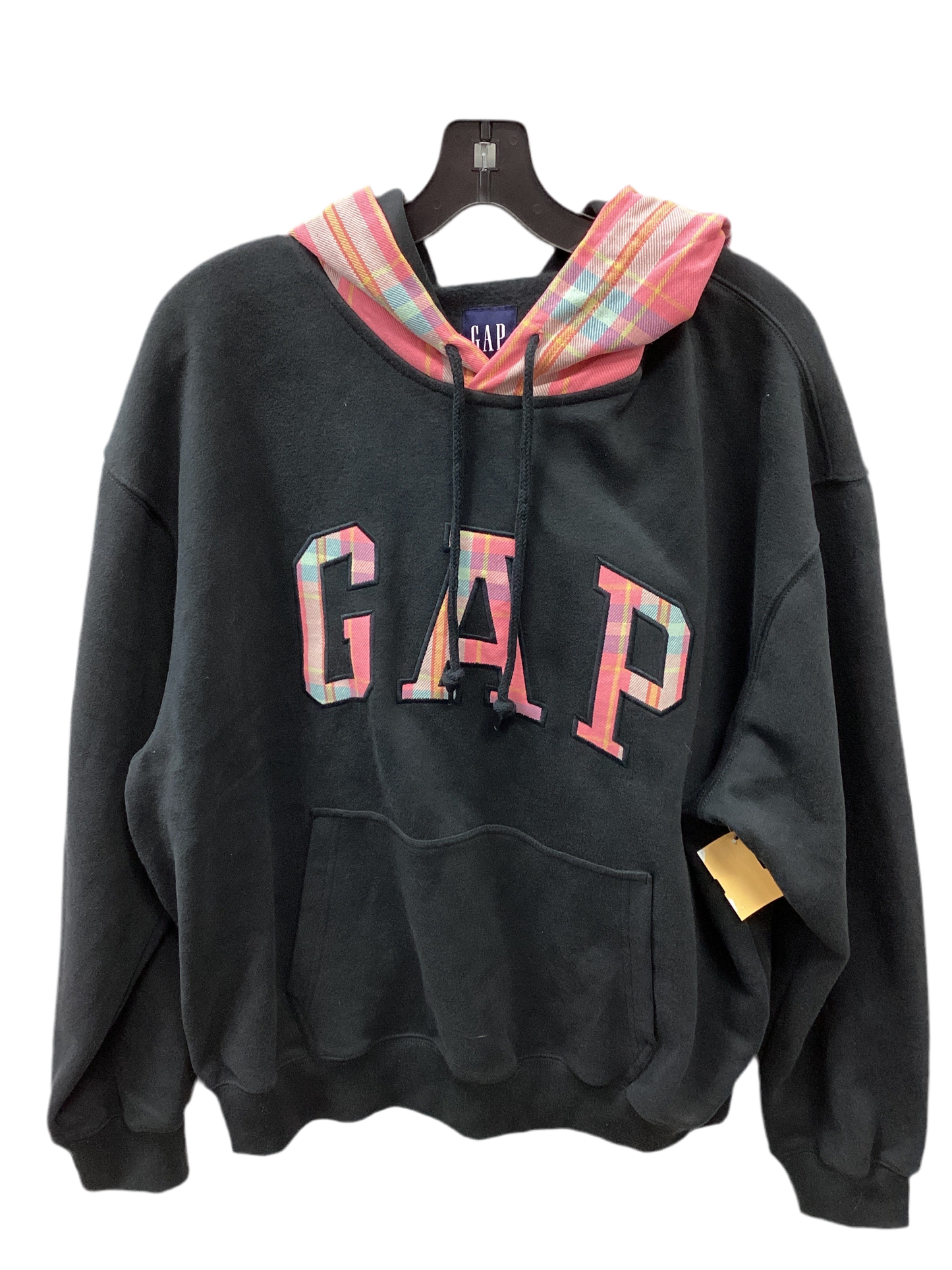 Sweatshirt Hoodie By Gap In Black & Pink, Size:M
