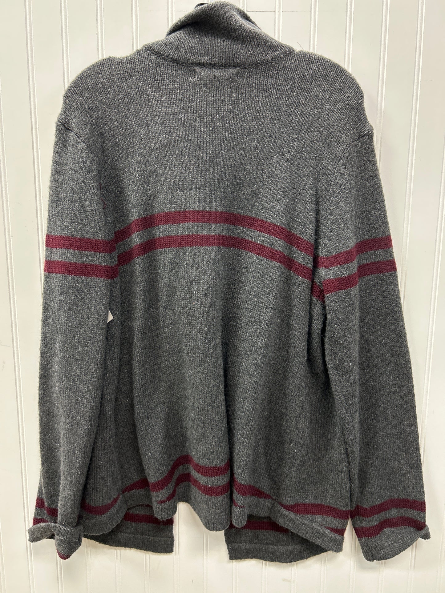 Sweater Cardigan By Ruff Hewn In Grey, Size:Xl