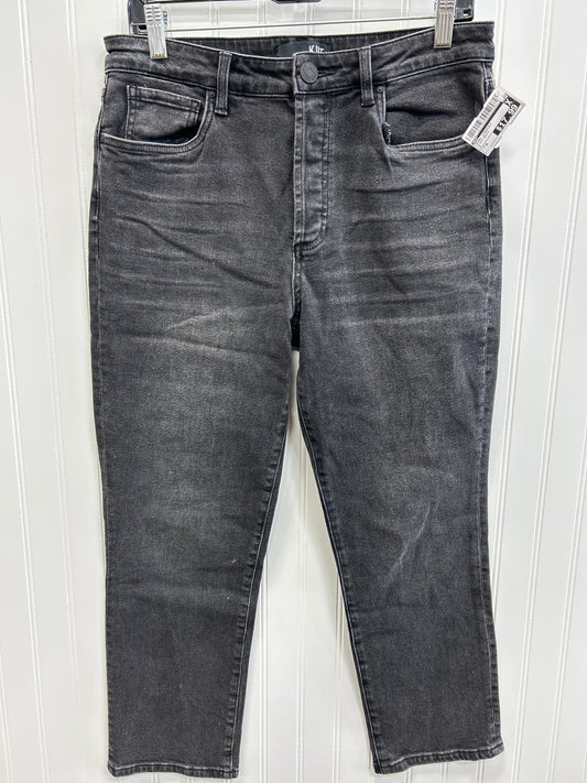 Jeans Straight By Kut In Black Denim, Size:6