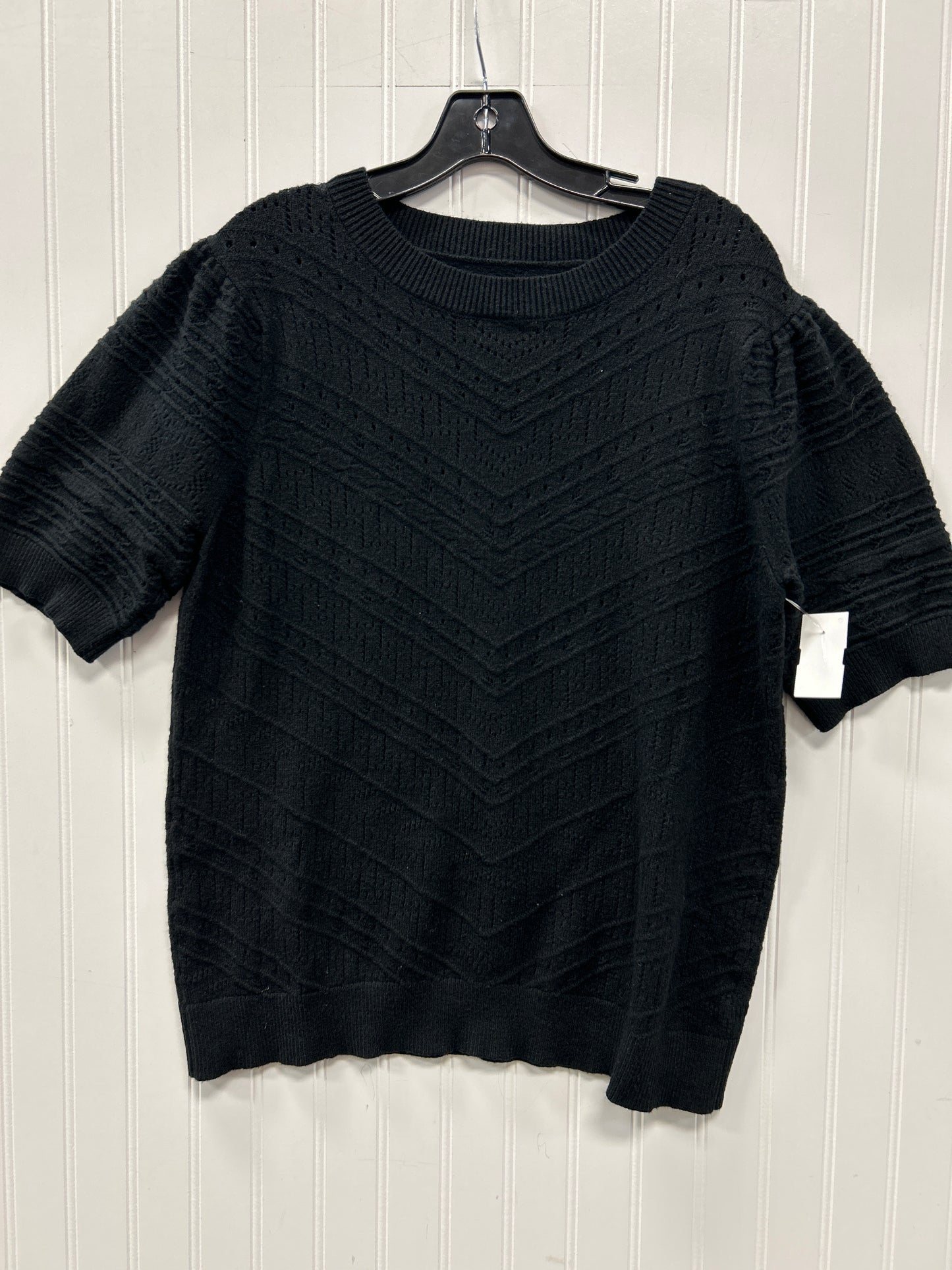 Sweater Ss By Clothes Mentor In Black, Size:L