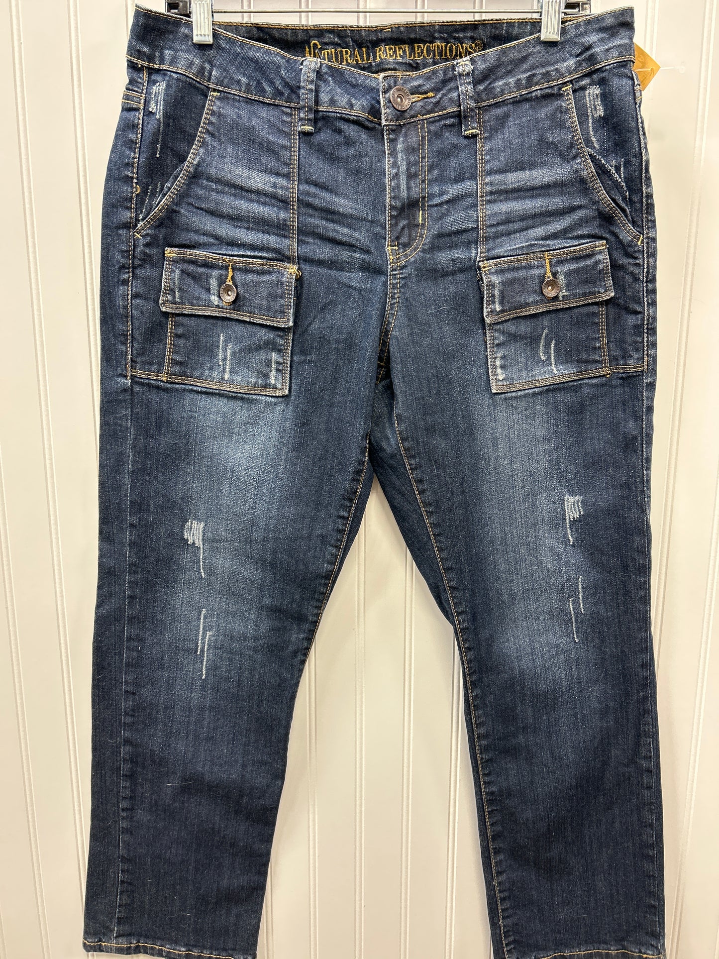 Jeans Flared By Natural Reflections In Blue Denim, Size:6