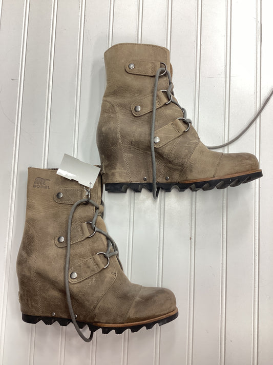 Boots Ankle Flats By Sorel In Grey, Size:7.5