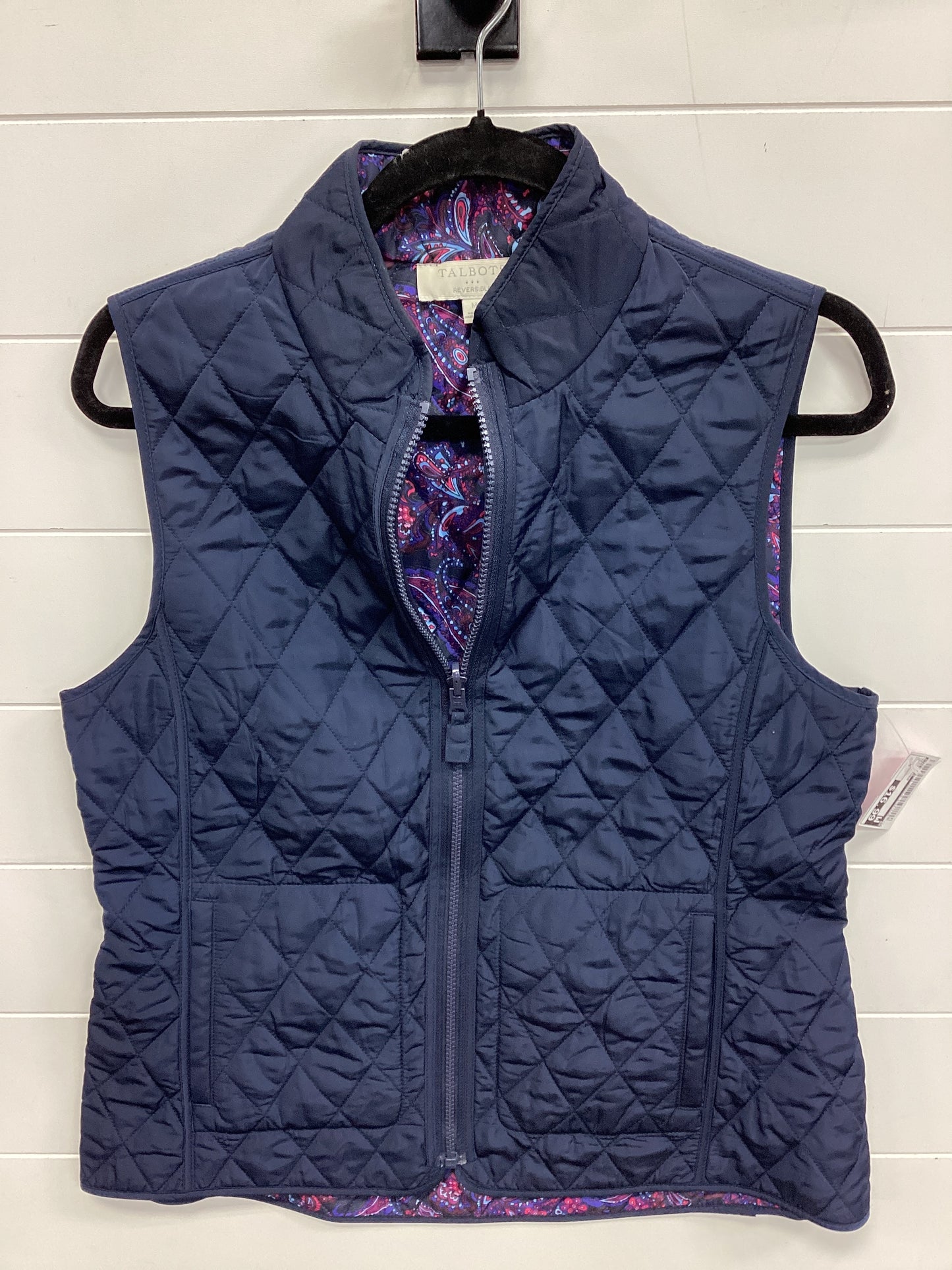 Vest Other By Talbots In Navy, Size:M