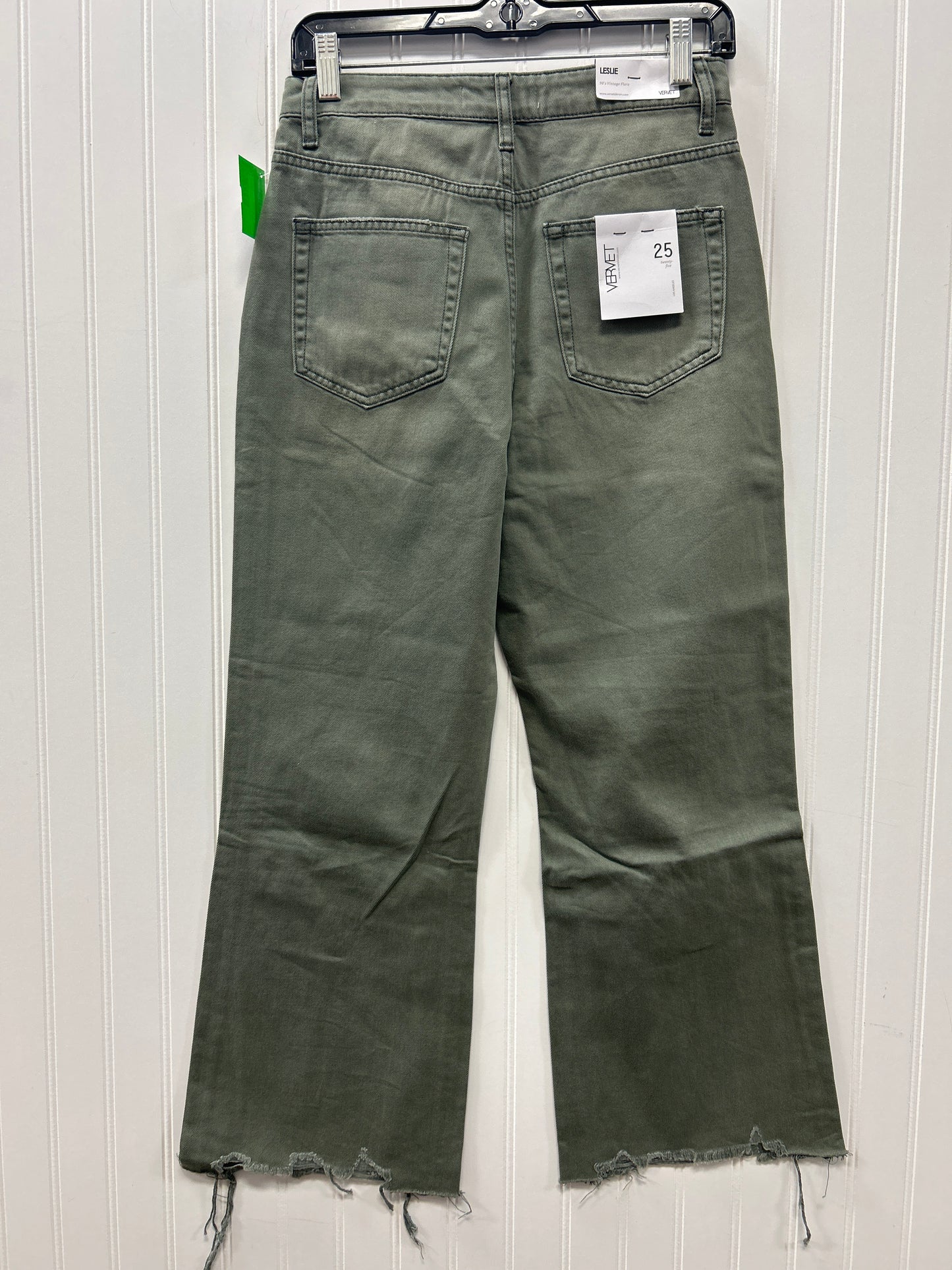 Jeans Straight By Vervet In Green Denim, Size:2 NWT