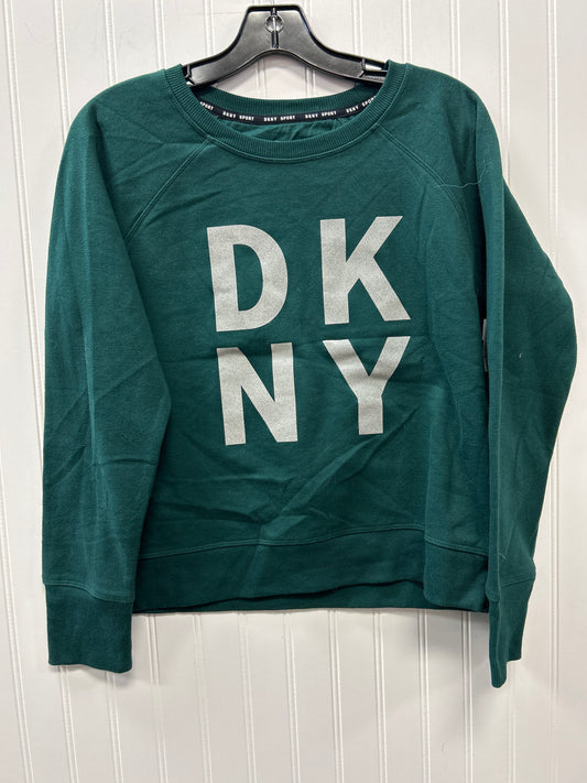 Athletic Top Ls Crewneck By Dkny In Green, Size:S NWT
