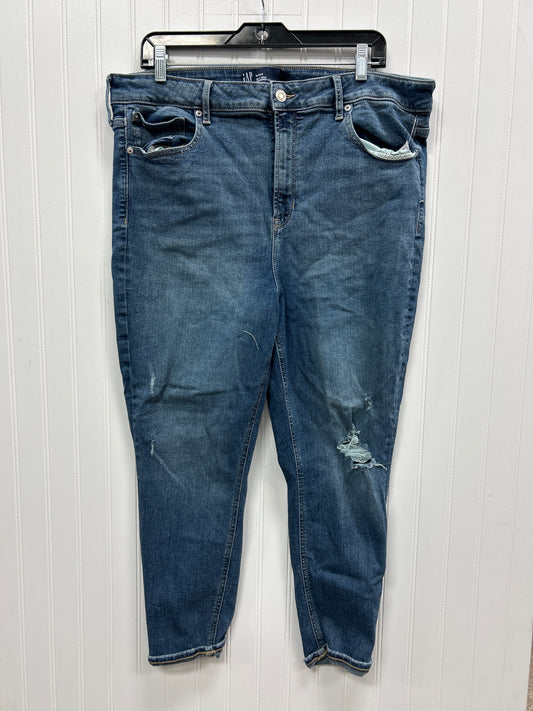 Jeans Jeggings By Gap In Blue Denim, Size:18