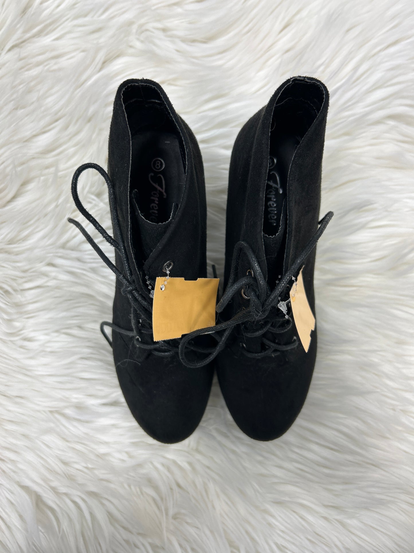 Boots Ankle Heels By Forever In Black, Size:8