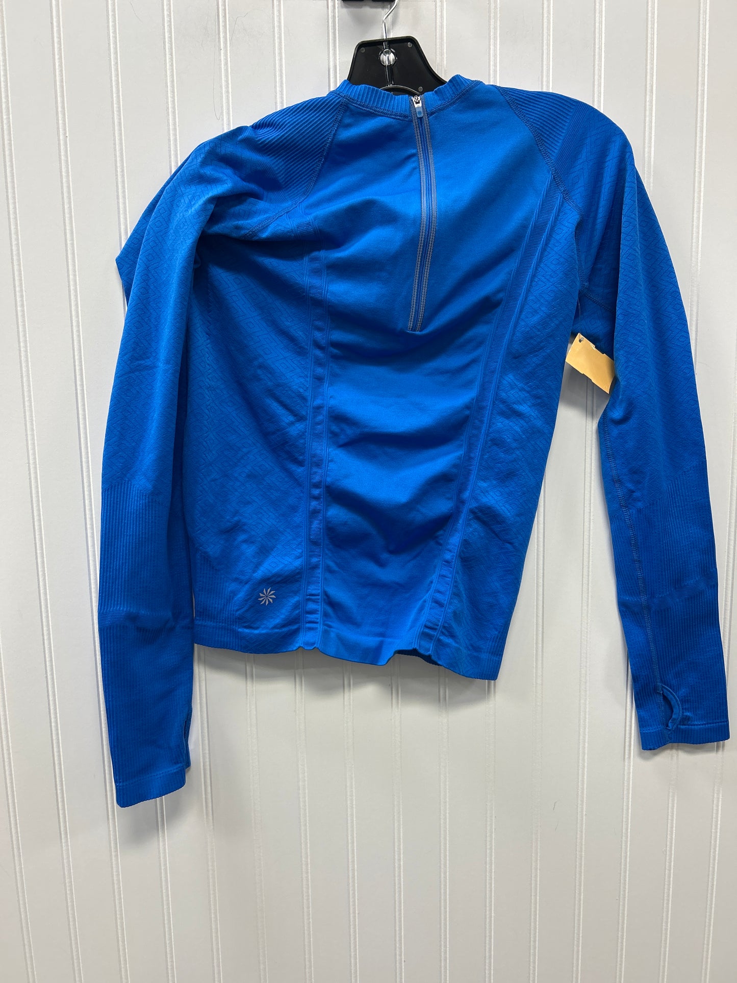 Athletic Top Ls Collar By Athleta In Blue, Size:M