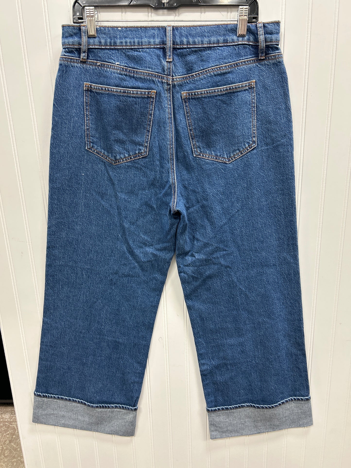 Jeans Wide Leg By Ann Taylor In Blue Denim, Size:8