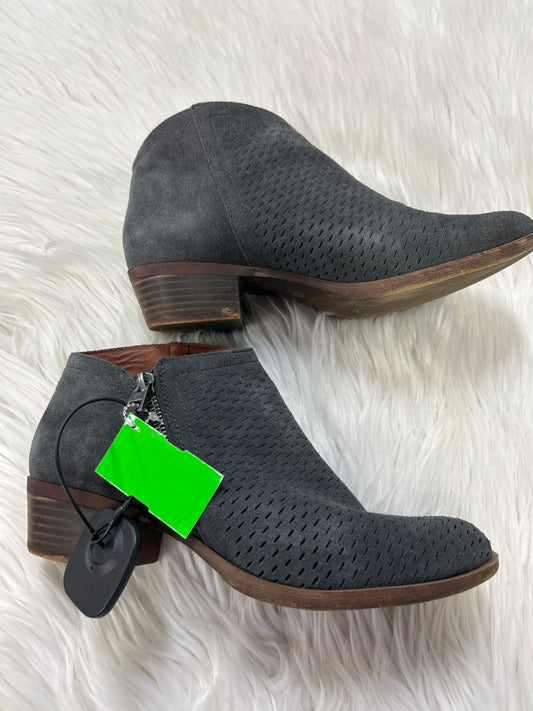 Boots Ankle Heels By Lucky Brand In Grey, Size:9