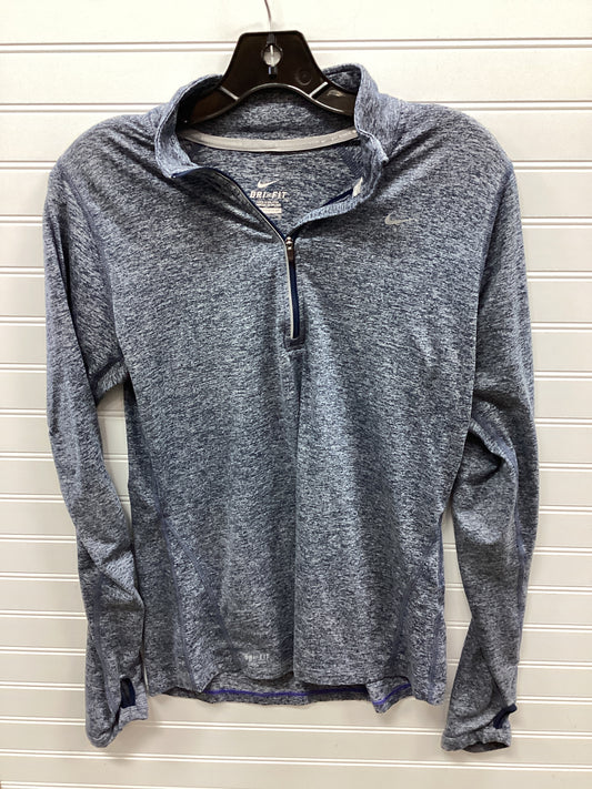 Athletic Top Ls Collar By Nike Apparel In Navy, Size:M