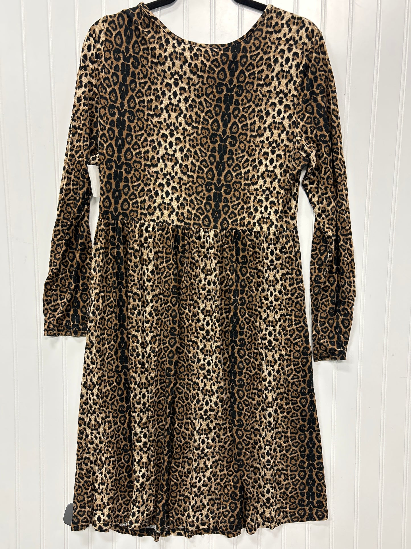 Dress Casual Midi By Clothes Mentor In Animal Print, Size:L