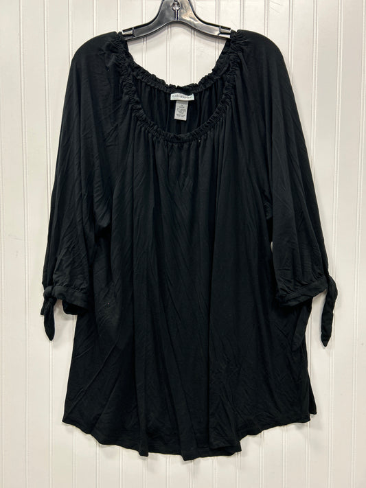 Top Ls By Catherines In Black, Size:2X