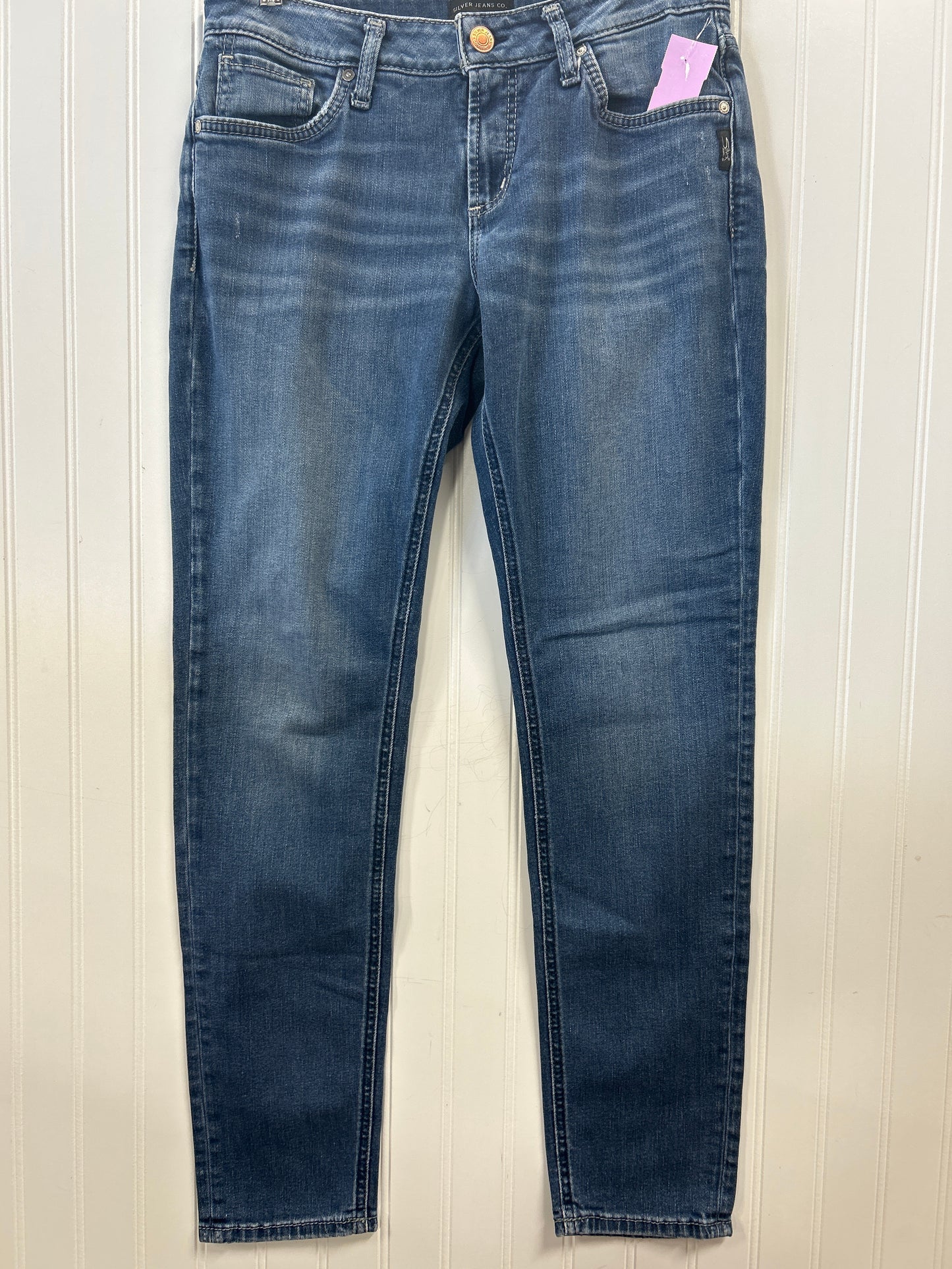 Jeans Skinny By Silver In Blue Denim, Size:6