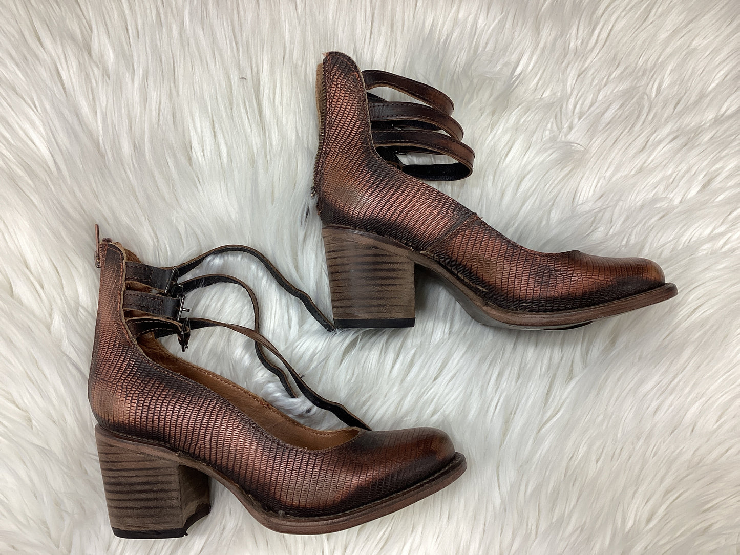 Shoes Heels Kitten By Freebird In Brown, Size:7