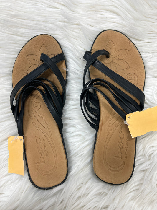 Sandals Flats By Boc In Black, Size:6
