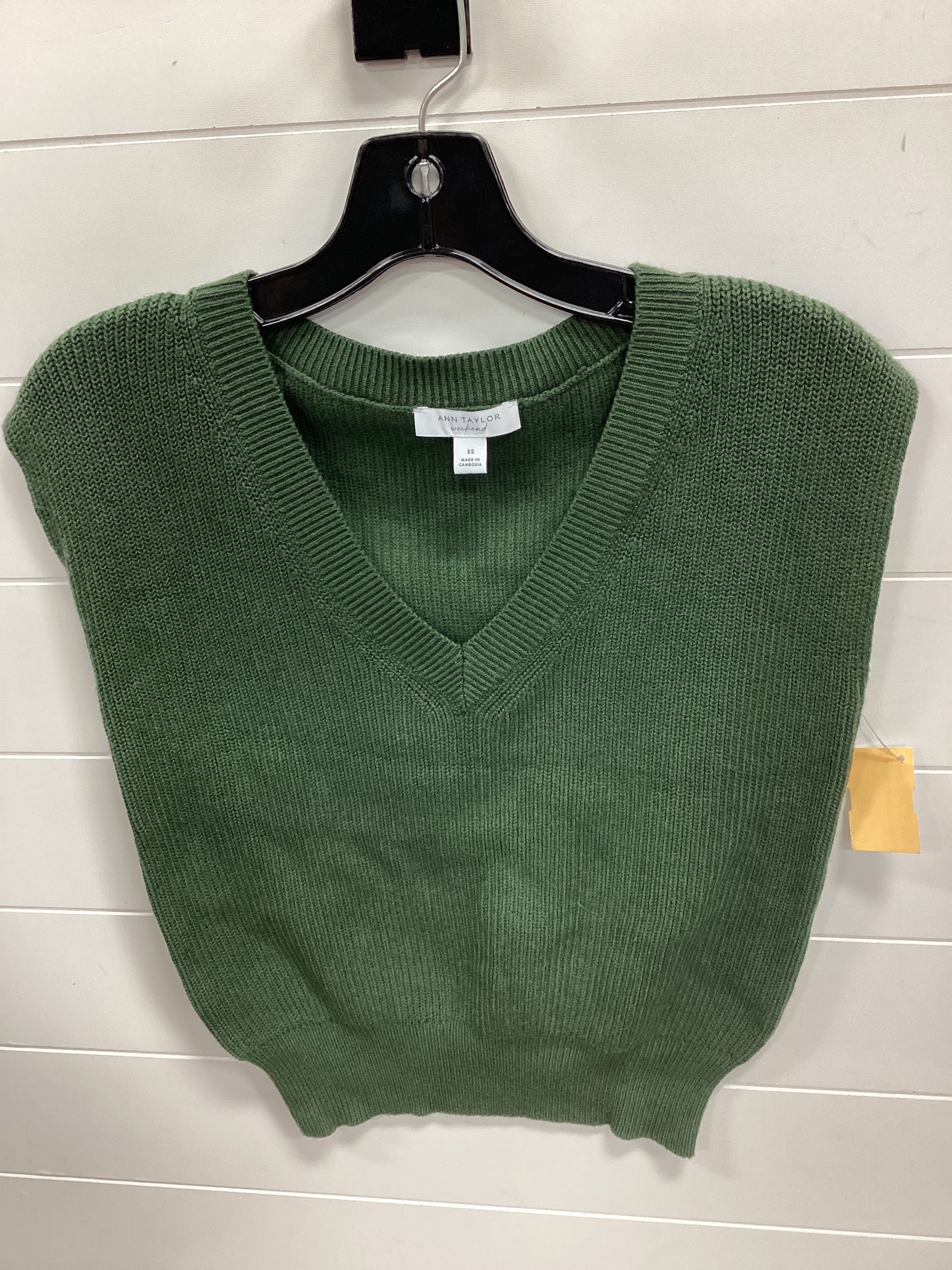 Sweater Ss By Ann Taylor In Green, Size:Xs