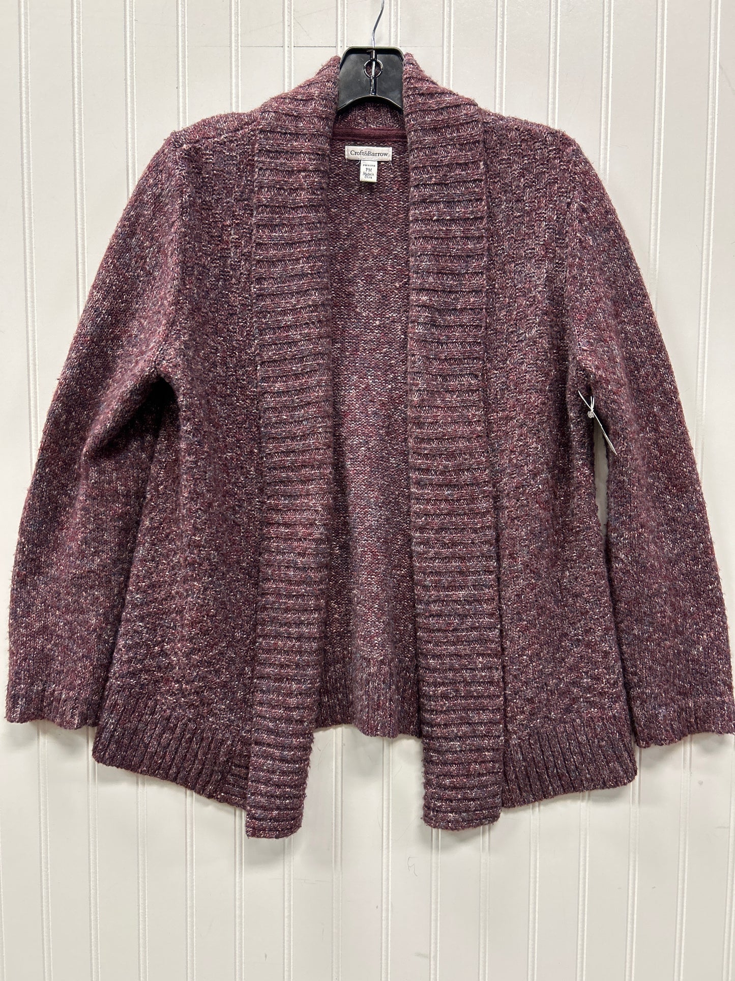 Sweater Cardigan By Croft And Barrow In Purple, Size:Mp