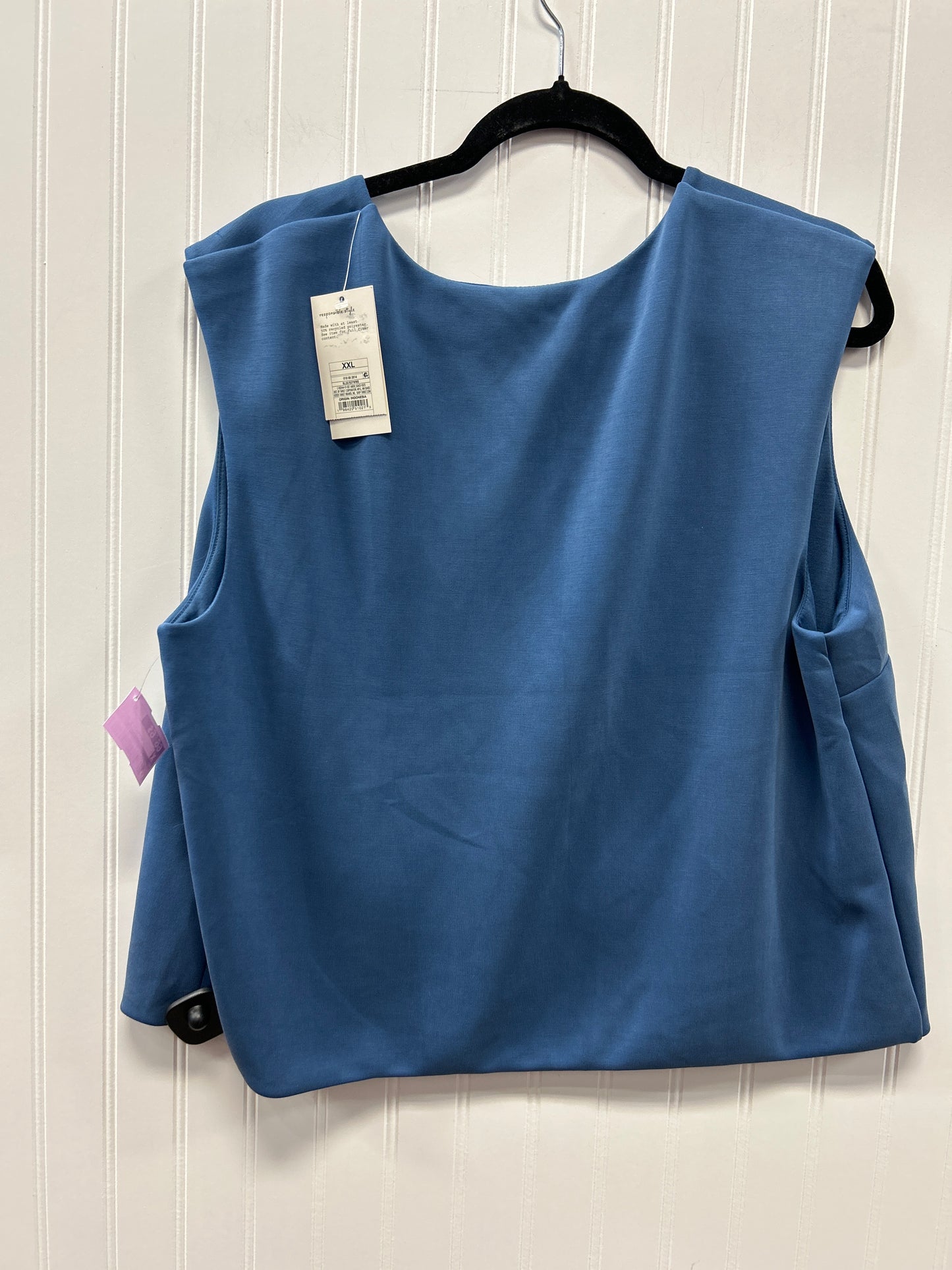 Blouse Sleeveless By A New Day In Blue, Size:1X NWT