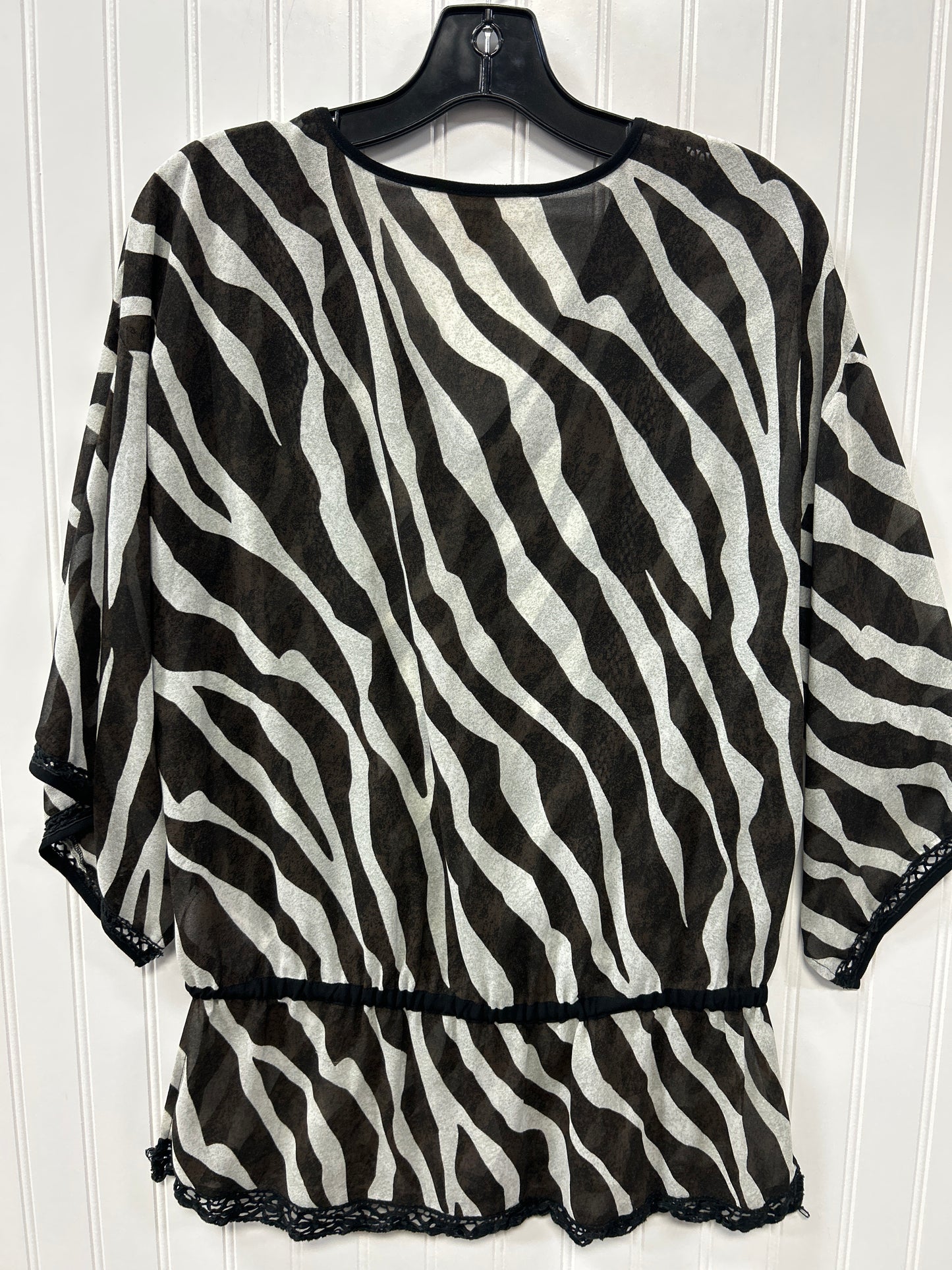 Blouse Ss By Michael By Michael Kors In Animal Print, Size:M