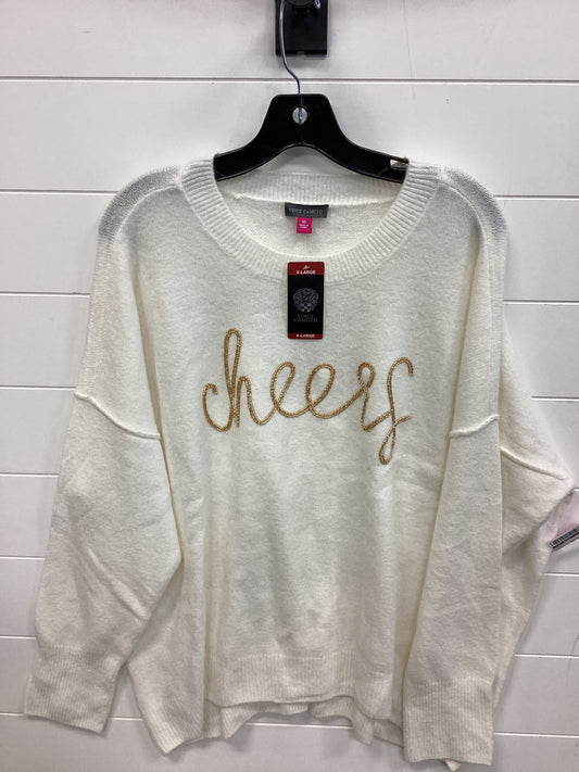 Sweater By Vince Camuto In White, Size:Xl