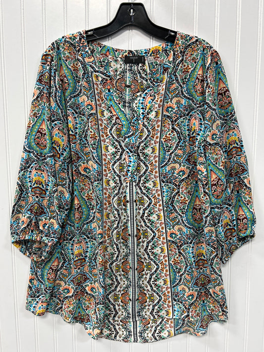 Top Ls By Tahari In Multi, Size:1X