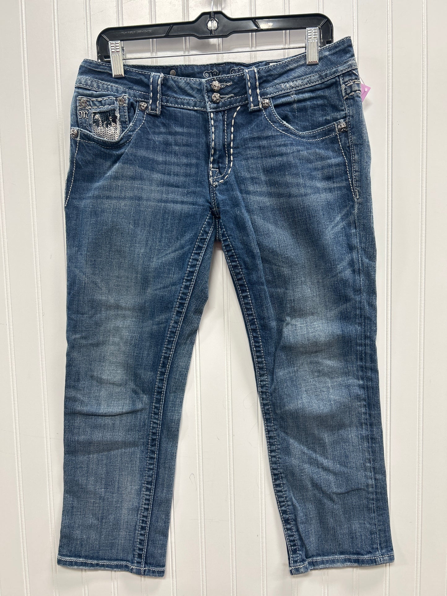 Capris By Miss Me In Blue Denim, Size:10