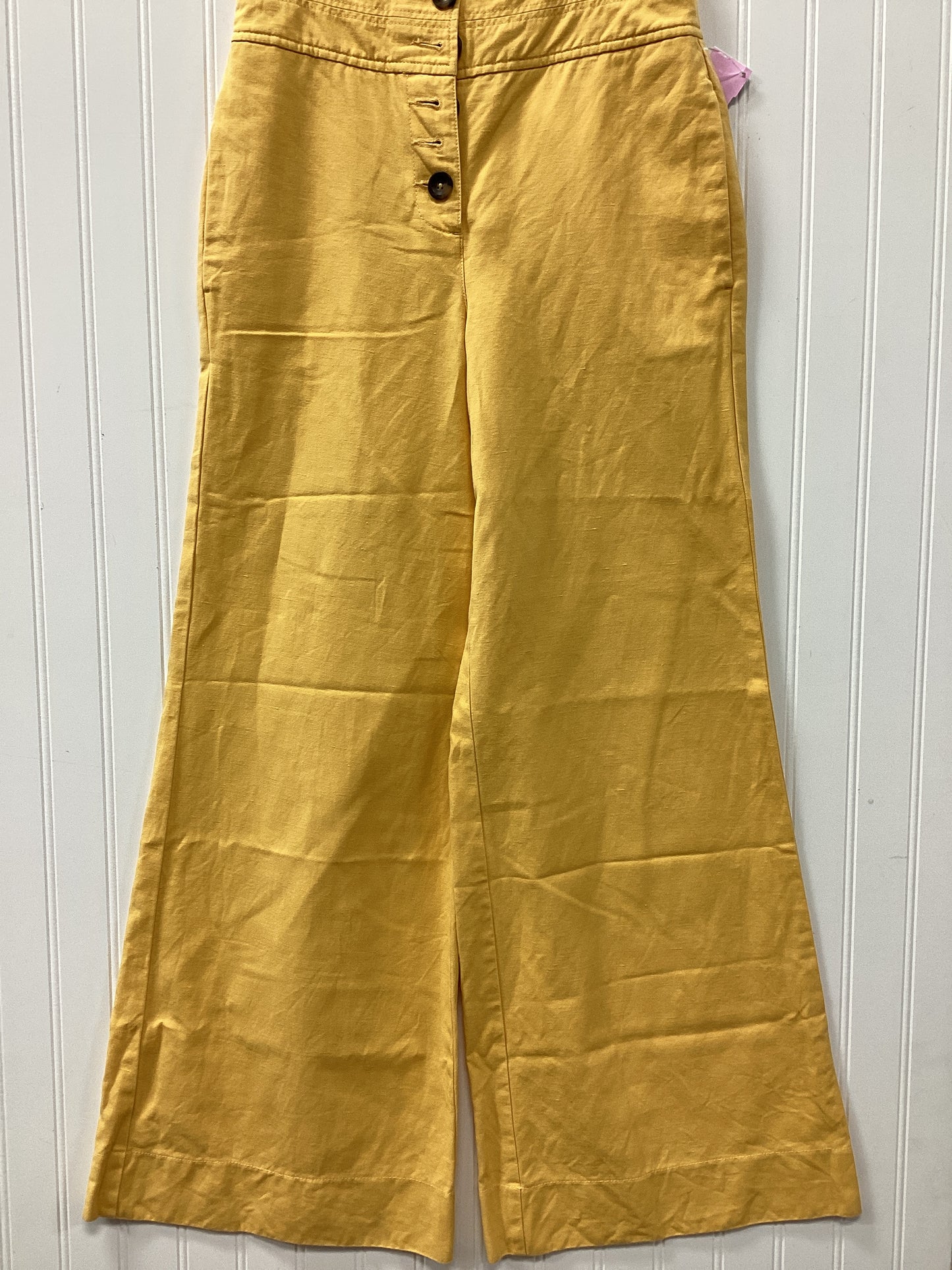 Pants Wide Leg By Boden In Yellow, Size:2P