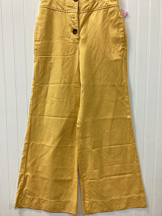 Pants Wide Leg By Boden In Yellow, Size:2P