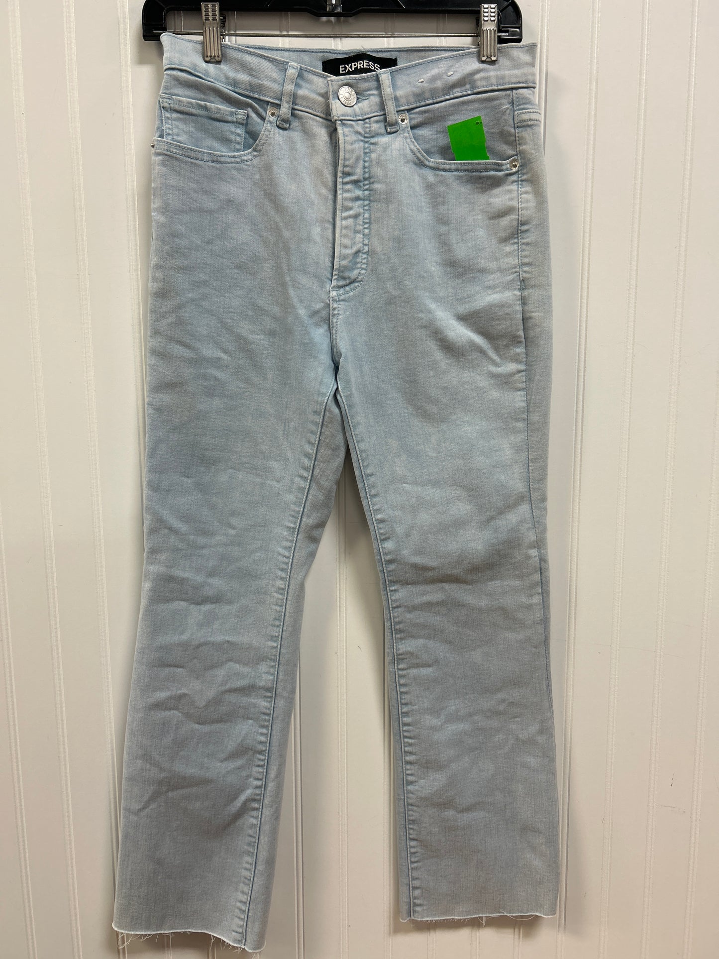 Jeans Cropped By Express In Blue Denim, Size:4