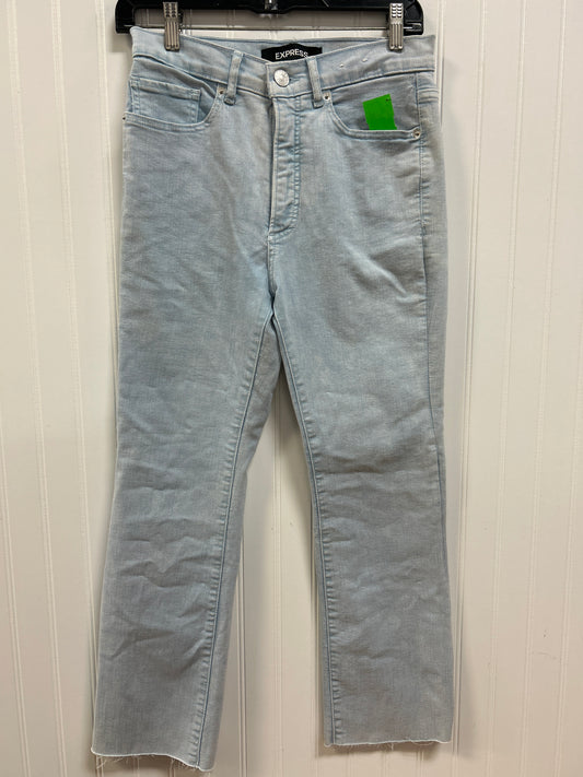Jeans Cropped By Express In Blue Denim, Size:4