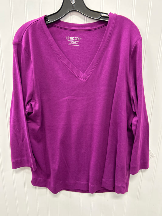Top Ls By Chicos In Purple, Size:Xl