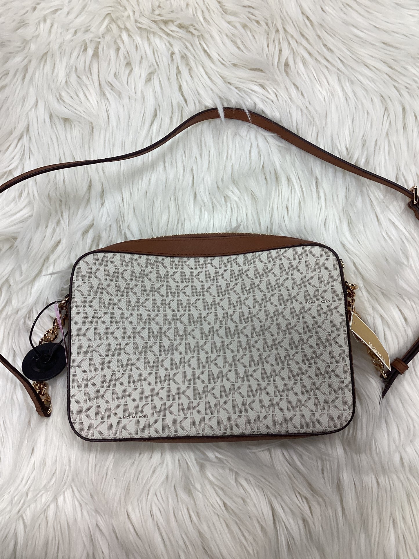 Handbag Designer By Michael Kors In Cream, Size:Medium