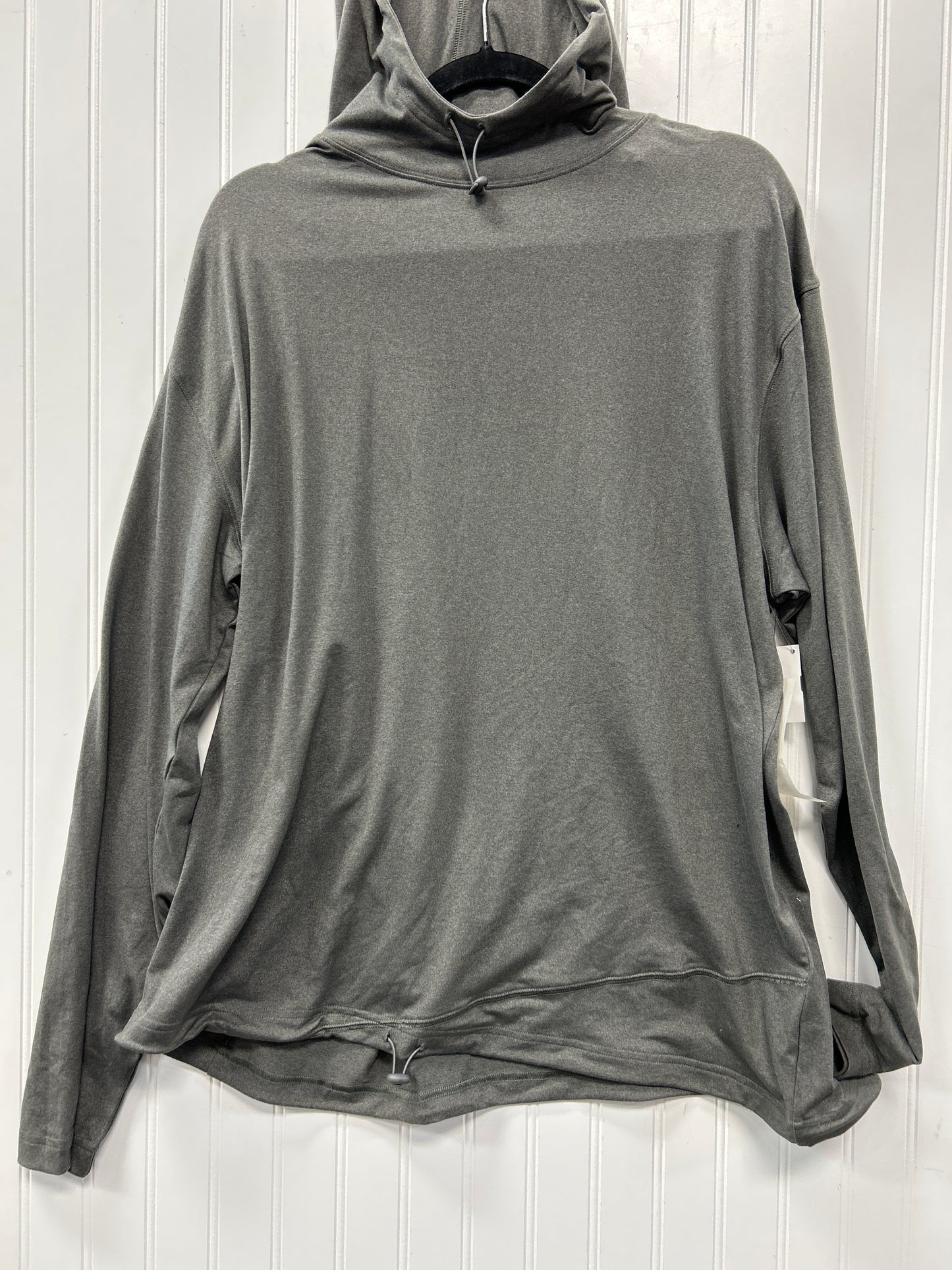 Athletic Top Ls Hoodie By Mono B In Grey, Size:1X