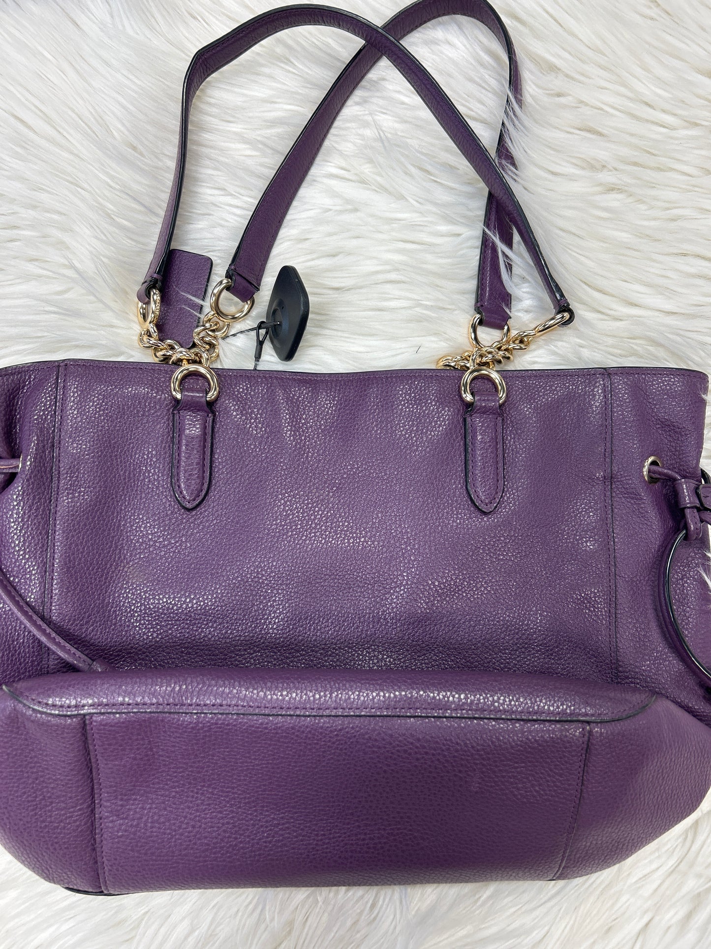Handbag Designer By Coach In Purple, Size:Large