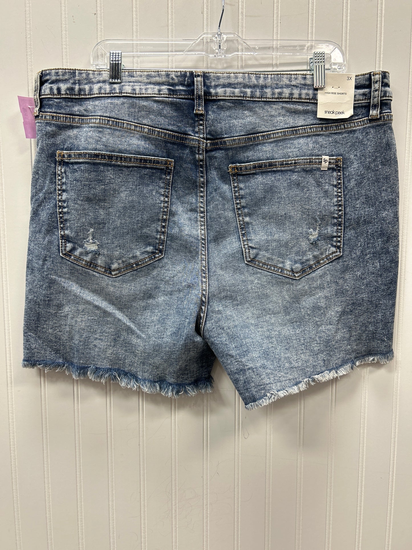 Shorts By Sneak Peek In Blue Denim, Size:3X NWT