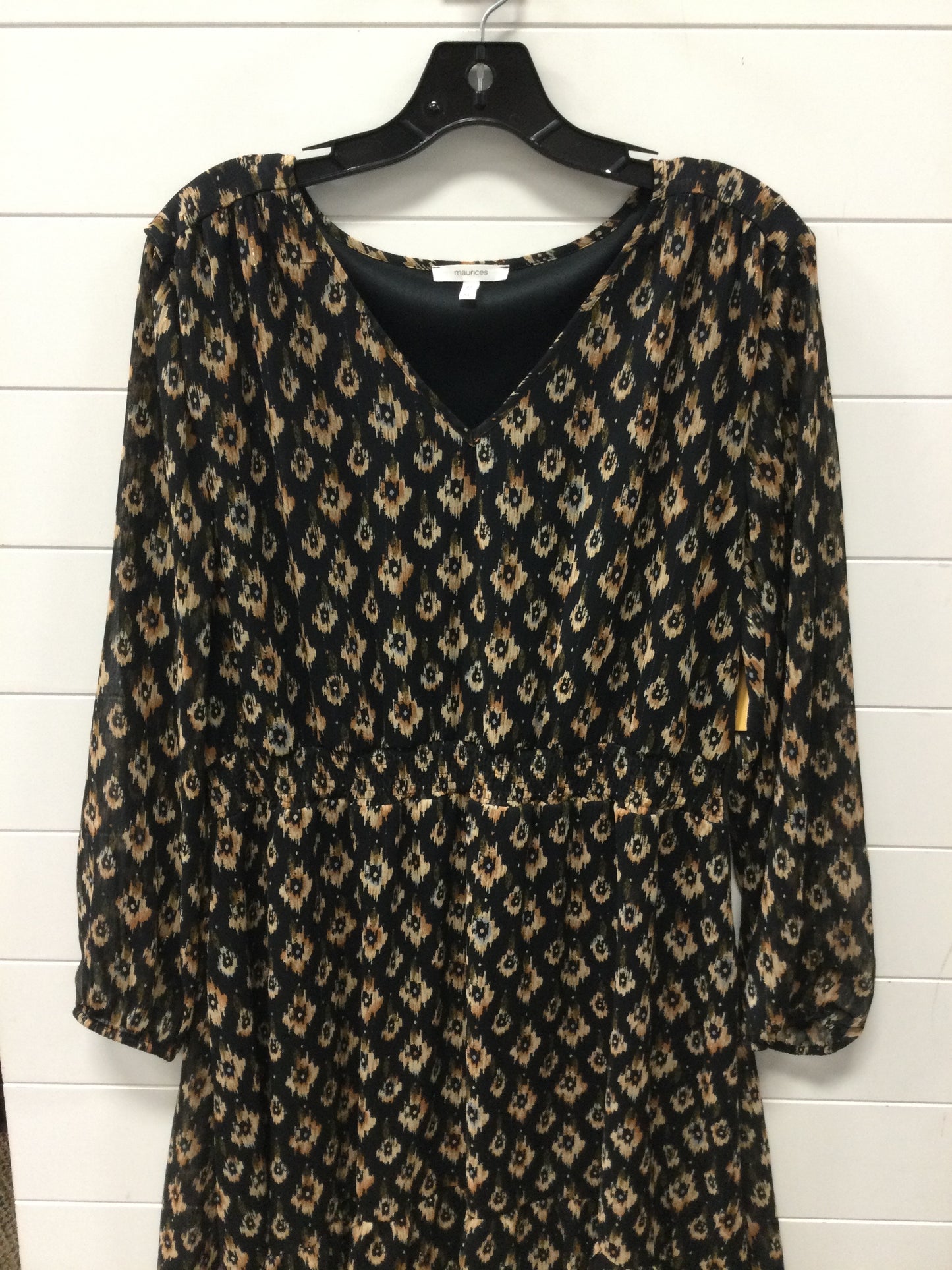 Dress Casual Midi By Maurices In Black, Size:Xl