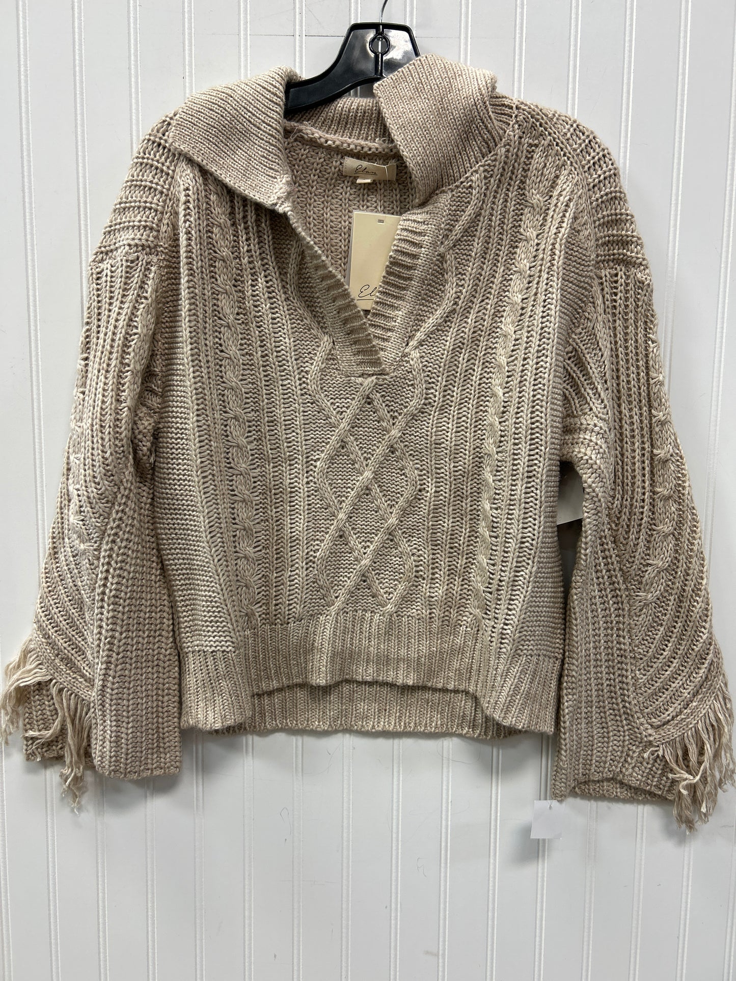 Sweater By Elan In Cream, Size:M