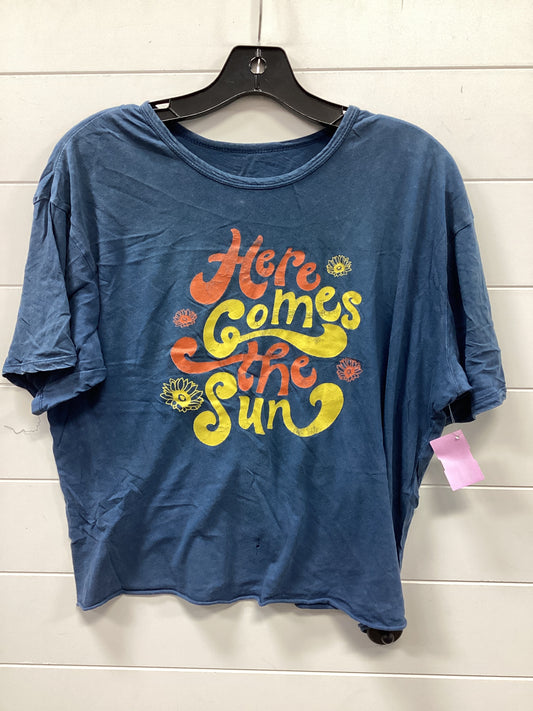 Top Ss By Clothes Mentor In Blue, Size:L