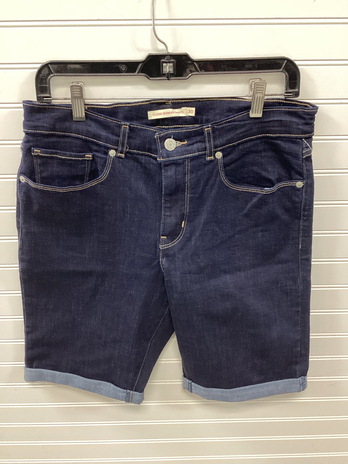 Shorts By Levis In Blue Denim, Size:8